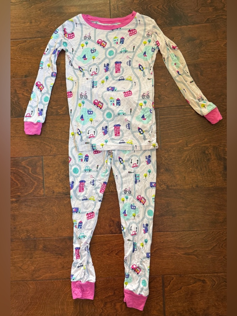 Little Sleepies Rosy Road Trip Pajama Set